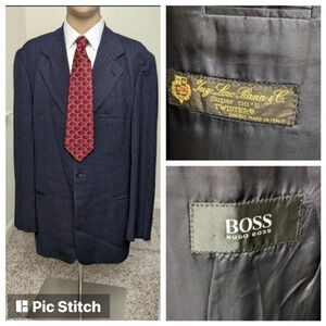 Hugo Boss x Loro Piana Blazer‎ Men's 42 Sports Coat Super 110s Black Suit Jacket
